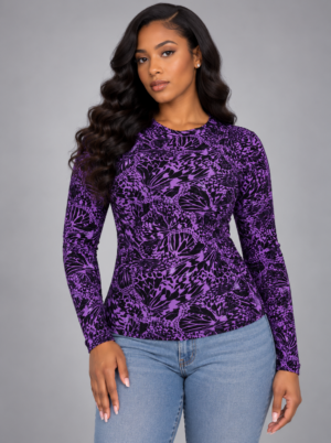 Royal Amethyst Mesh Top